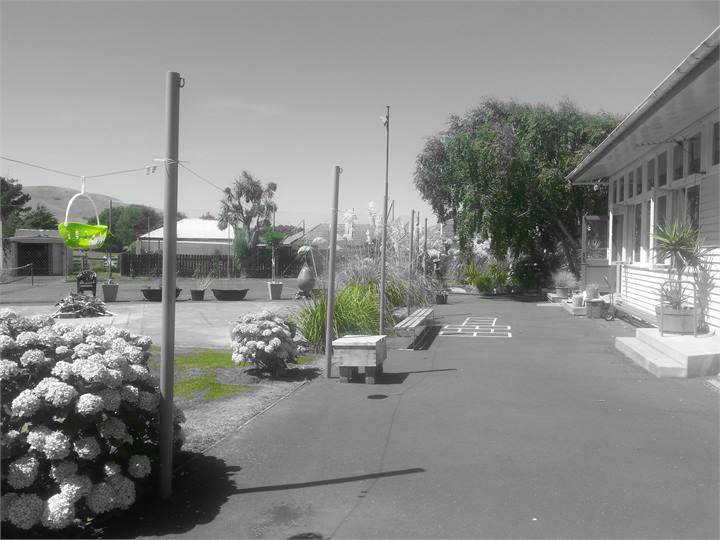 Looking north along our home stretch