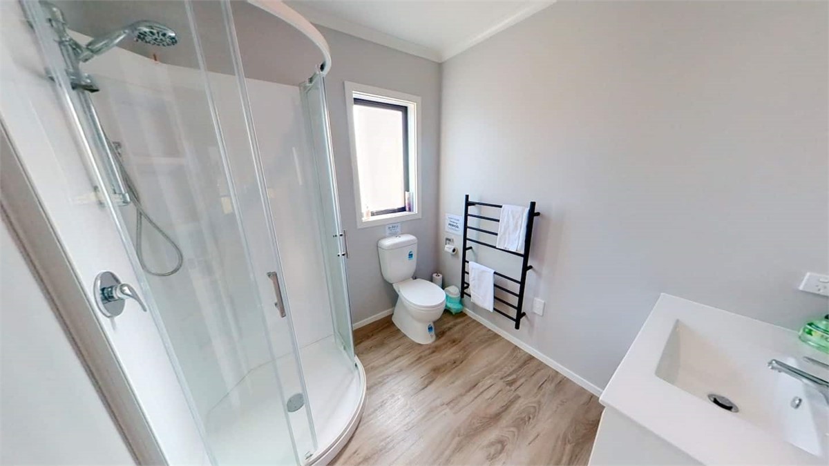 One of the bathrooms