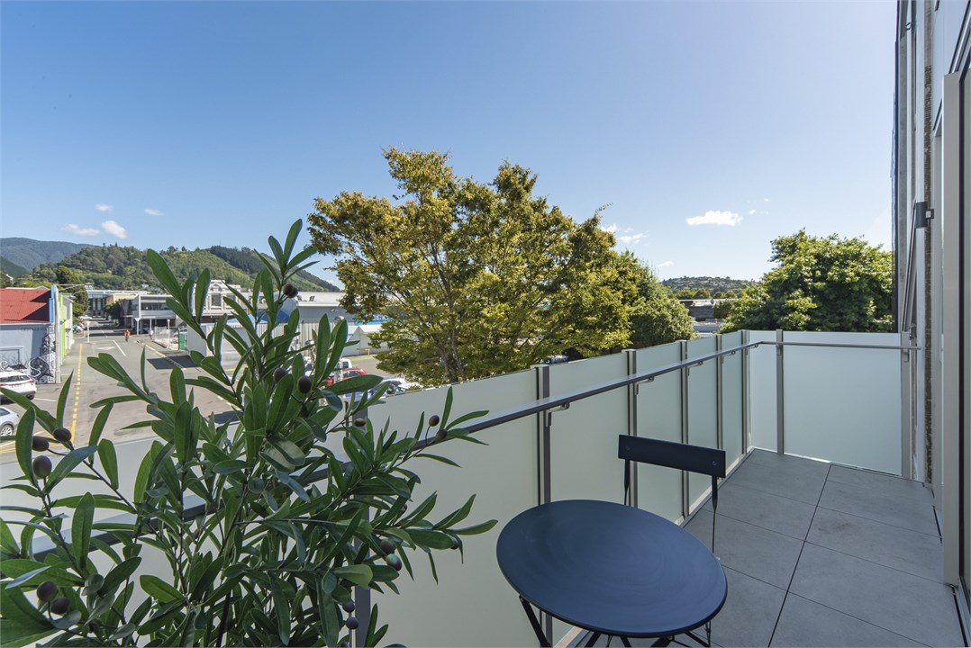 Balcony overlooking Nelson