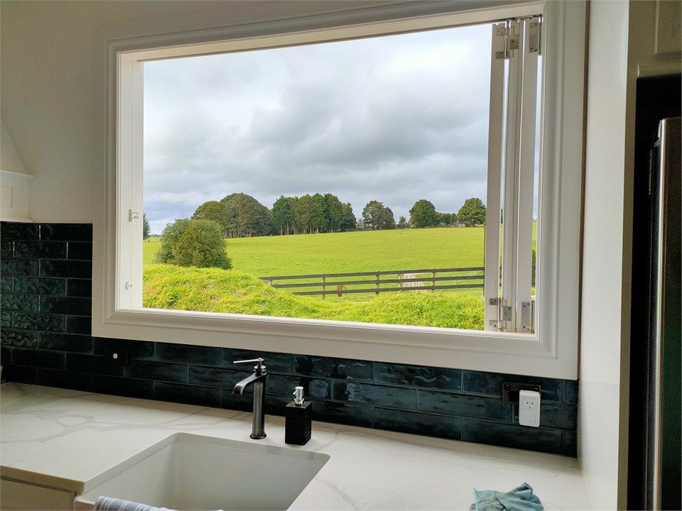 Rolling hill views from the kitchen