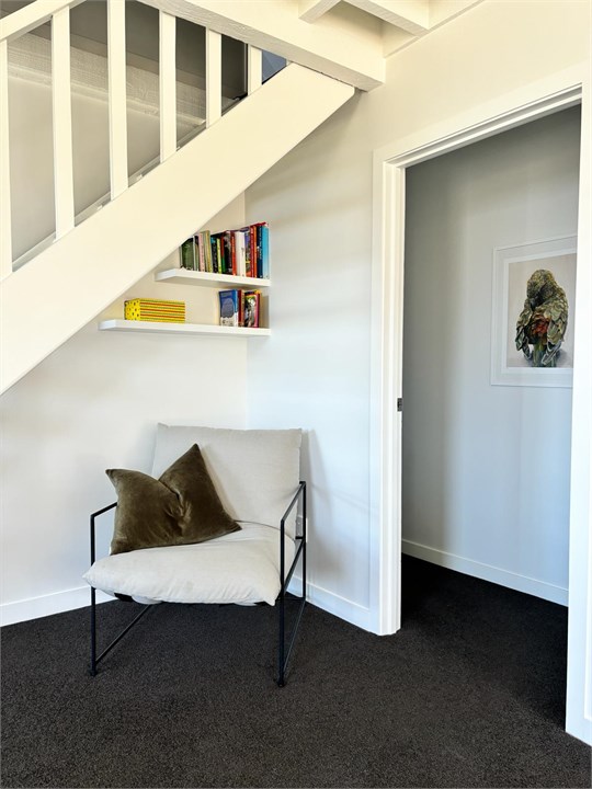 Cosy reading nook and hallway to main bedroom and
