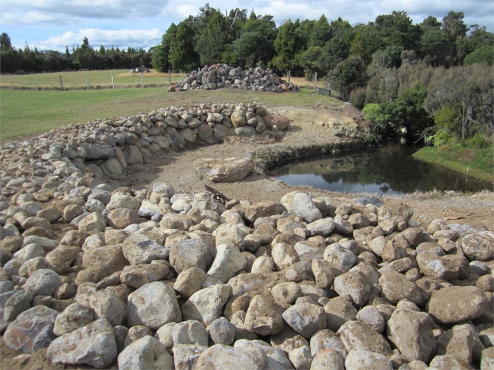 Rock gardens and walls under reconstruction