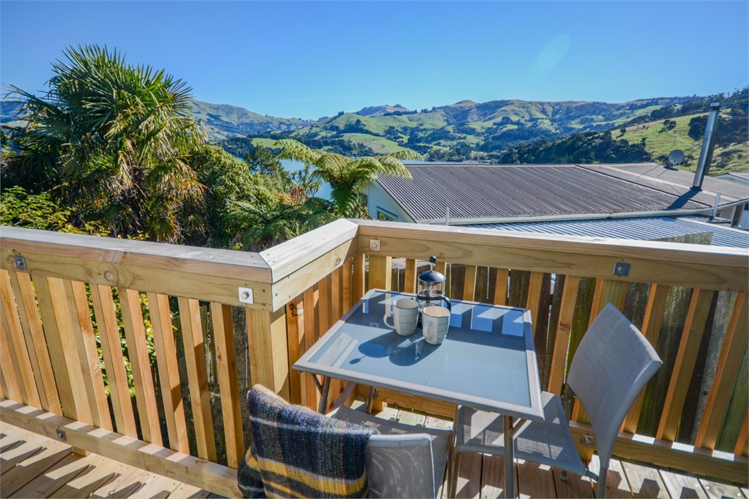 Seating area on the balcony with a great view