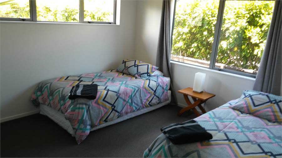 Two king single bedrooms with quality linens 