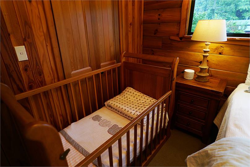 Touchwood cot with inner sprung mattress