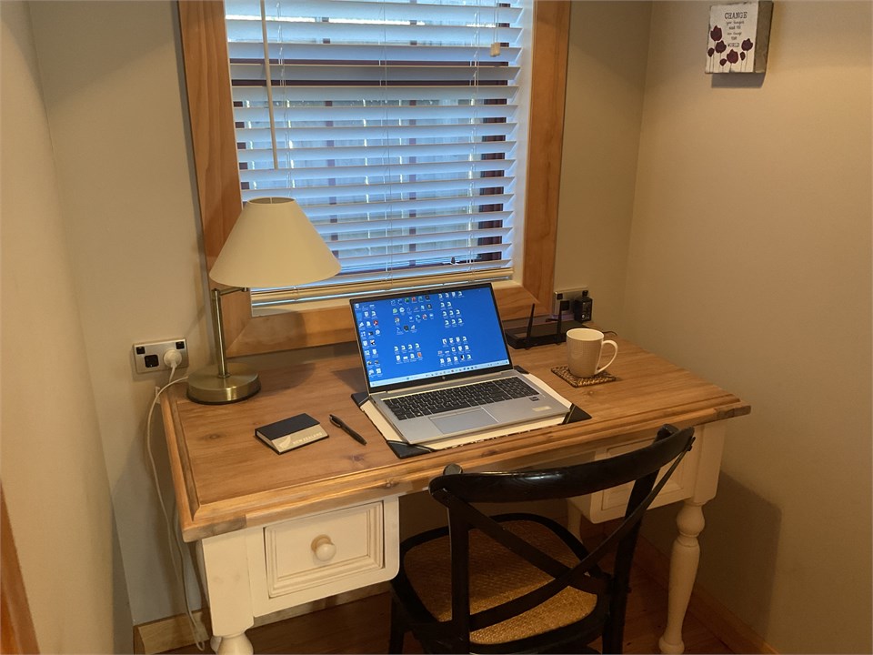 Study desk with fast internet