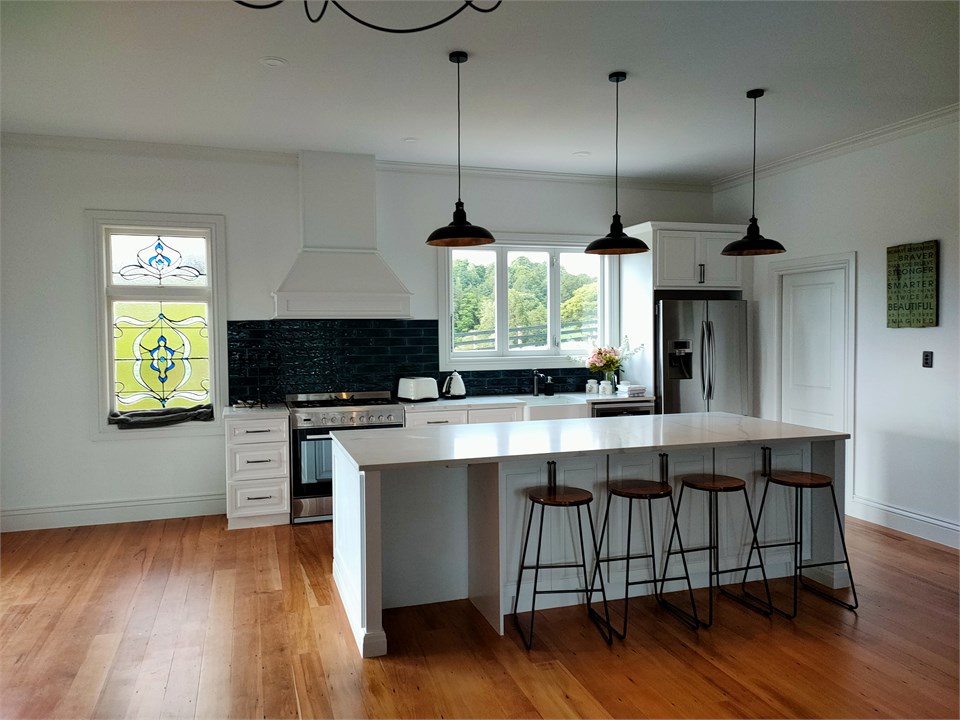 New country style fully equipped kitchen for enter