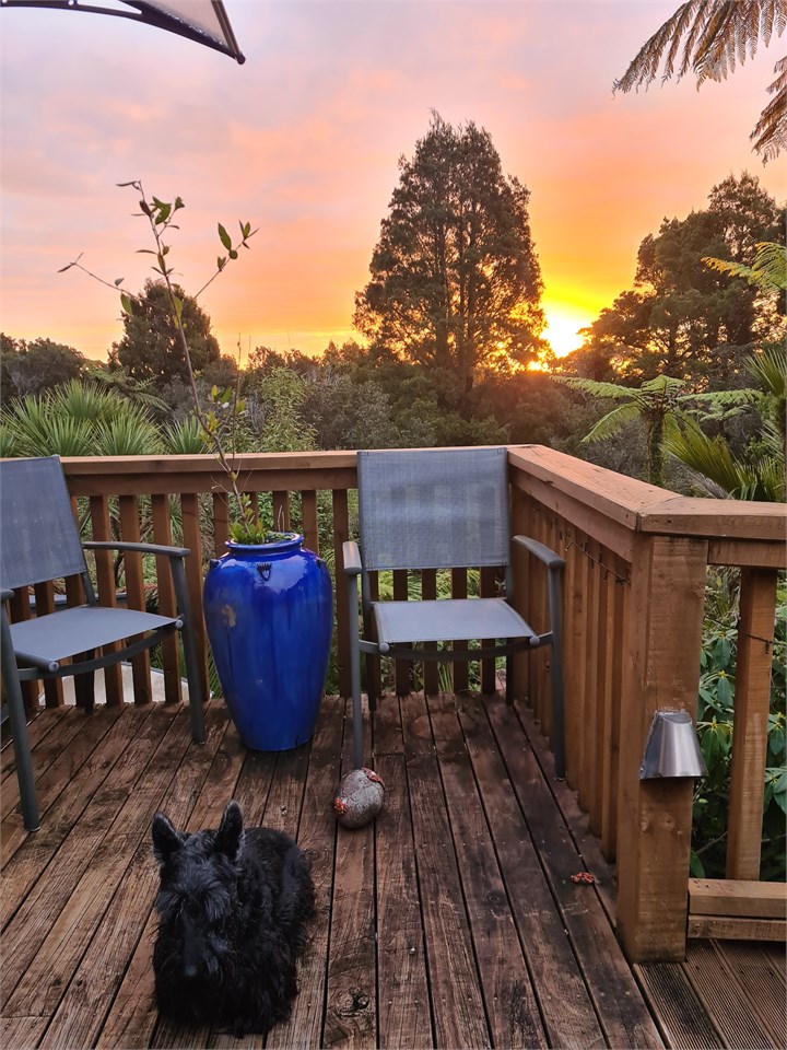 Sunset from upstairs walkway