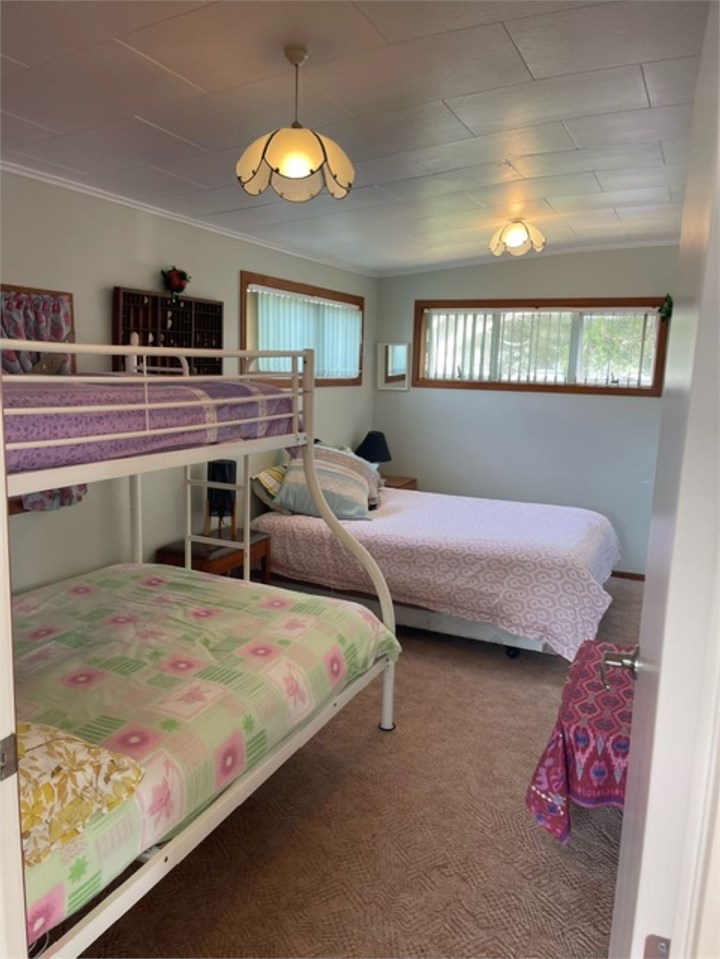 Bedroom 2 - Queen Bed + Bunks (Double Bed + Single