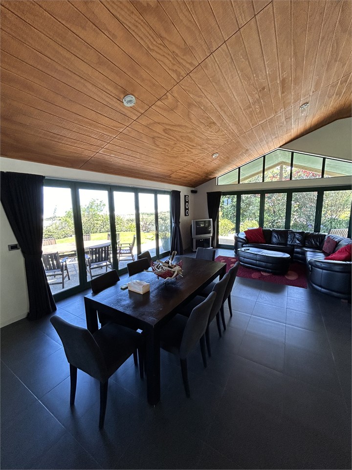 Dining and living space.