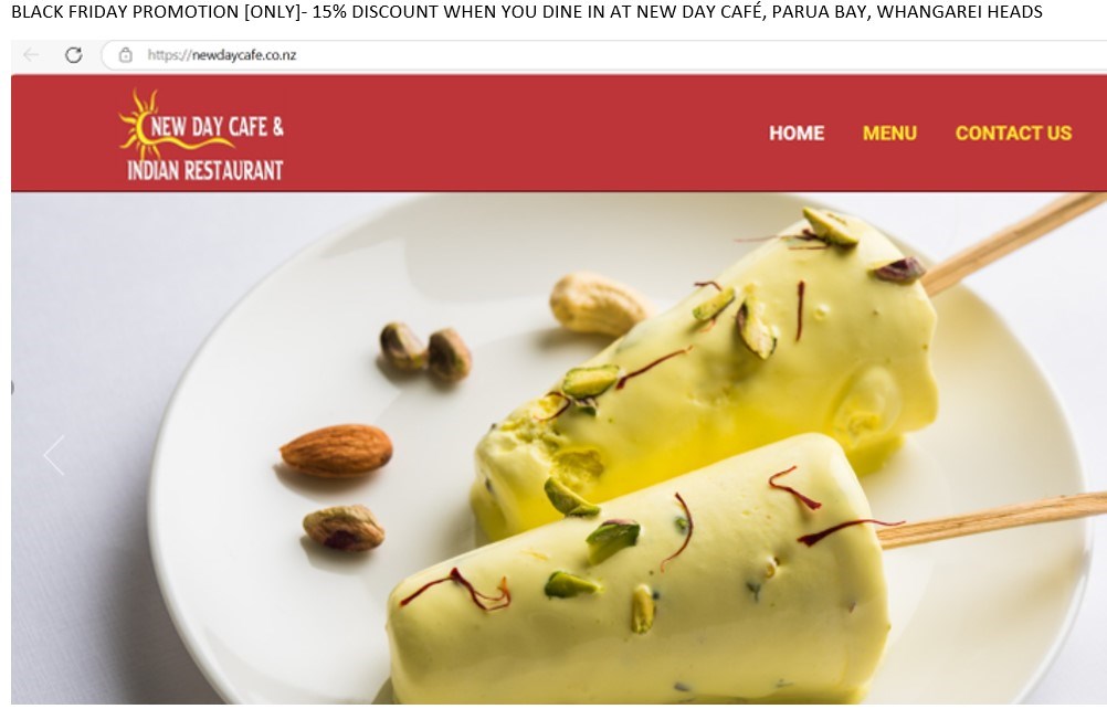 Black Friday promotion New Day Cafe discount