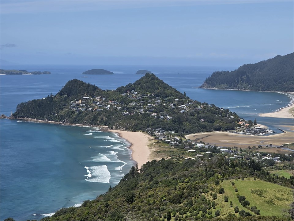 Tairua beach from a lovely walk not far from town