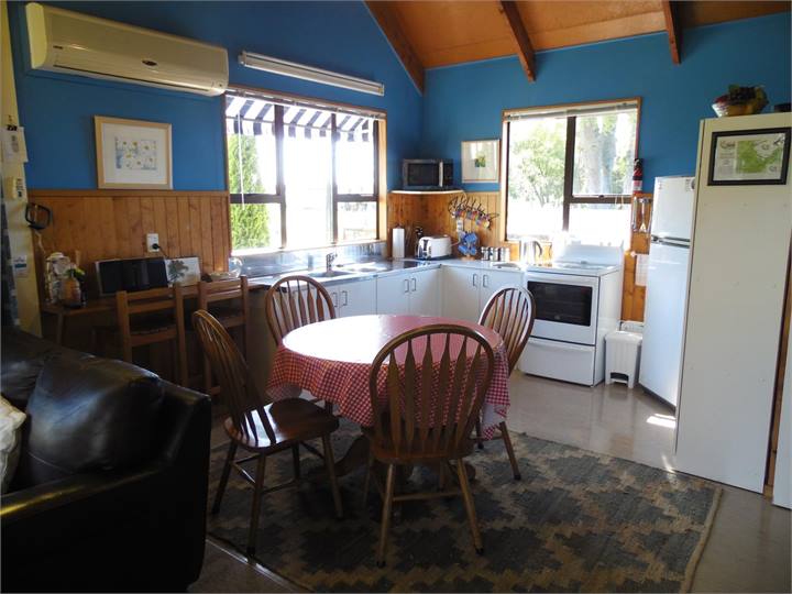 Kitchen/dining with a lovely rural view