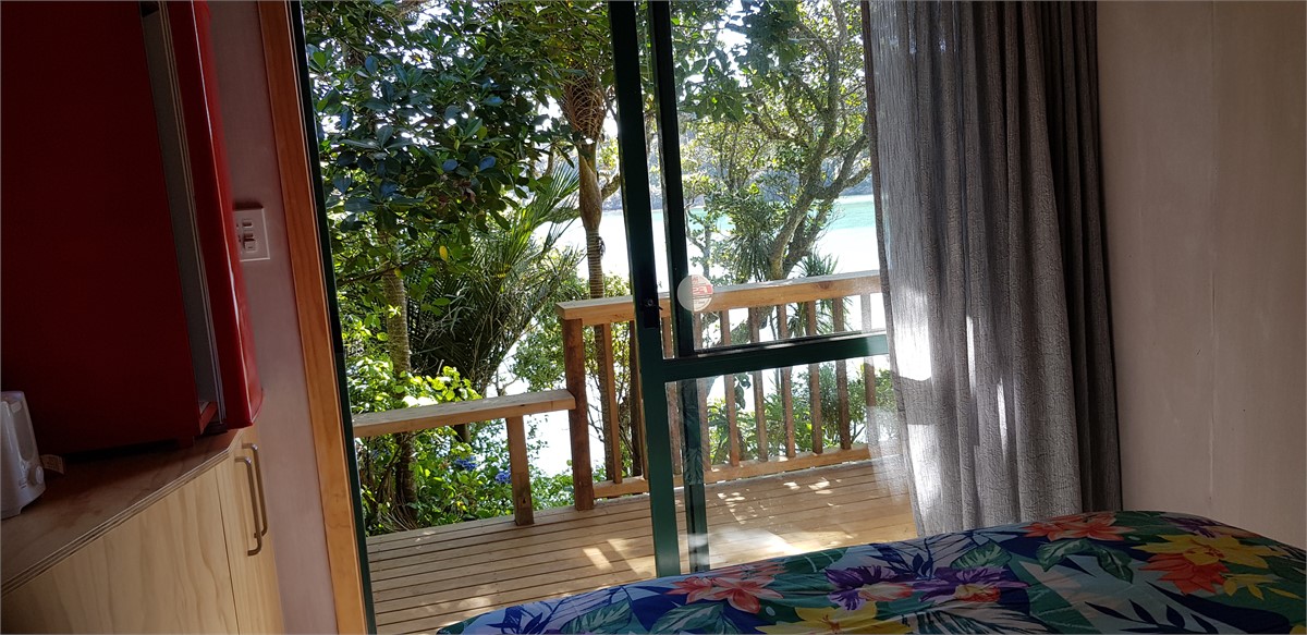 hut looking out to Bay