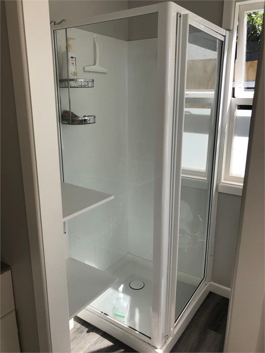 Shower is in amendity building 10 metres away from