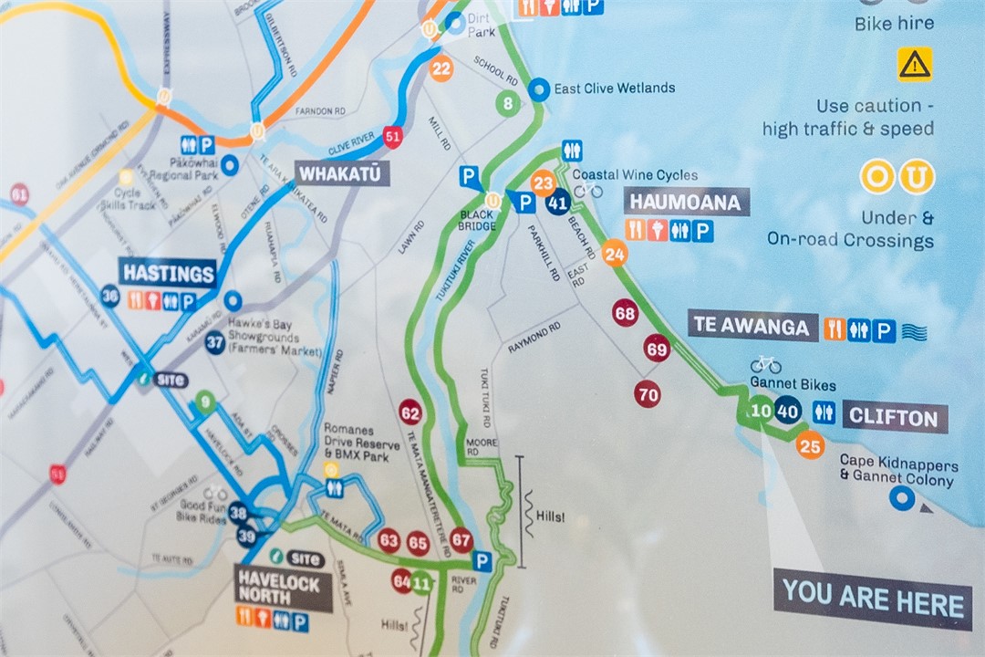 we are right on the coastal cycle way!