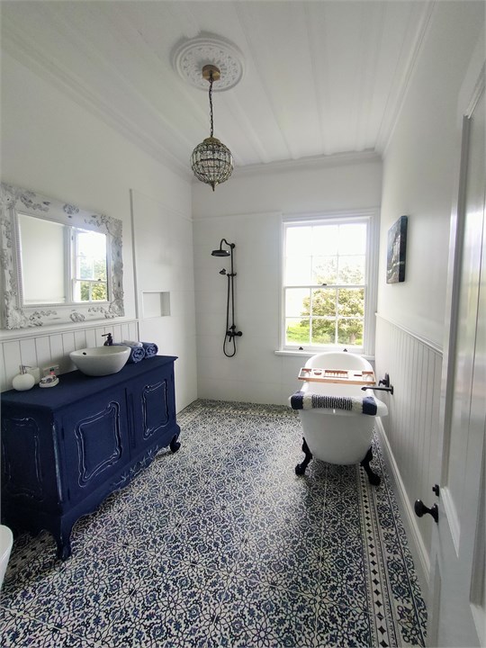 Relax after a hard day in a claw foot bath