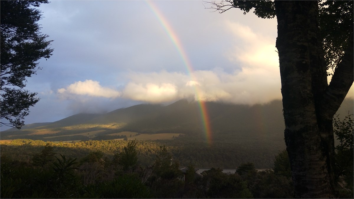 Valley rainbow from the deck