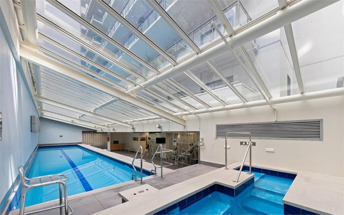 Indoor lap pool and spa pool