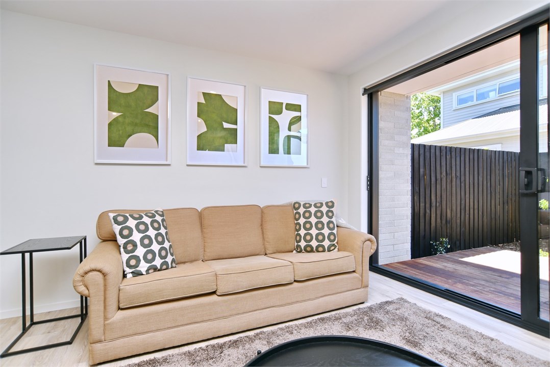 Living area has a TV and seating