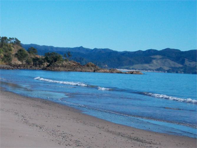 Beach across the road