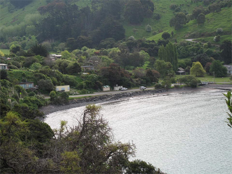 Looking into the bay