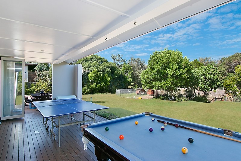 Pool table looking towards the yard