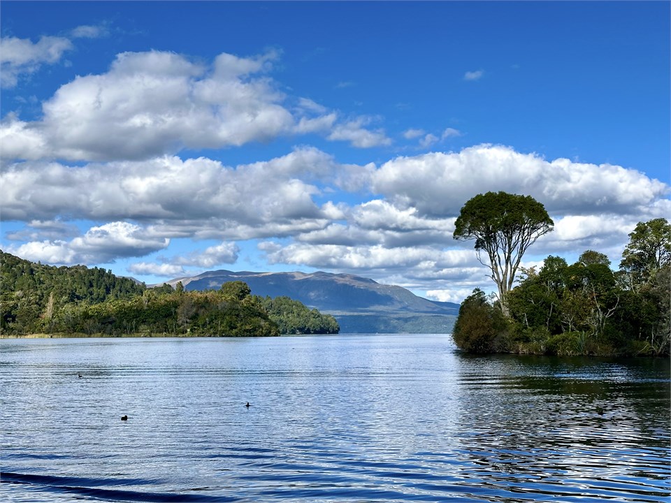 Clear clean water for swimming , skiing and rainbo