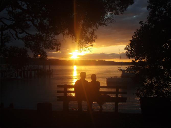 Sunset at Russell beach