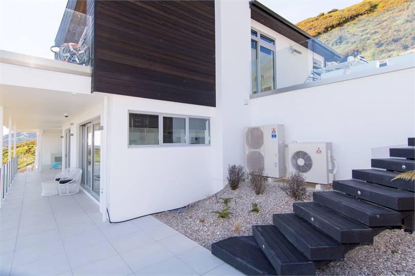 Steps down to the apartment from the parking area