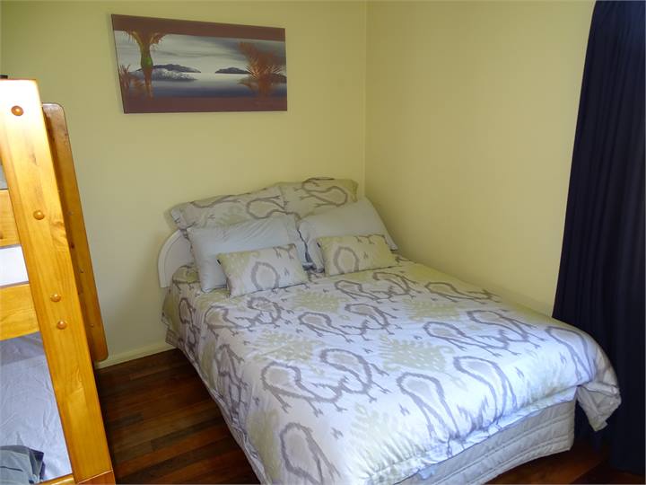 Bedroom two - double bed and bunks