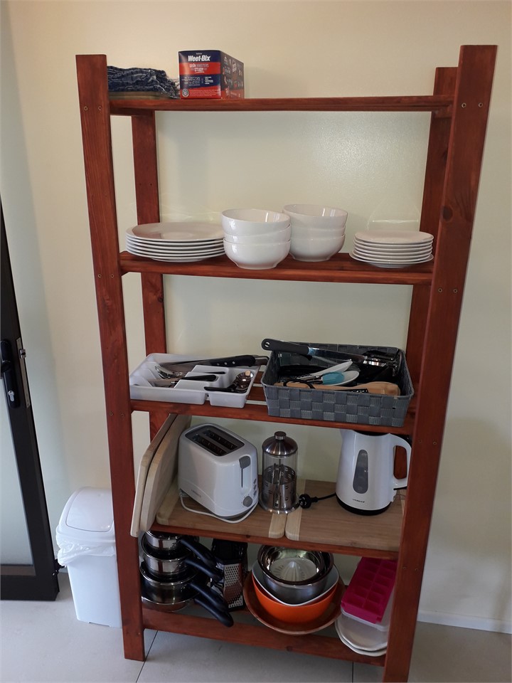 Kitchenette pantry shelf