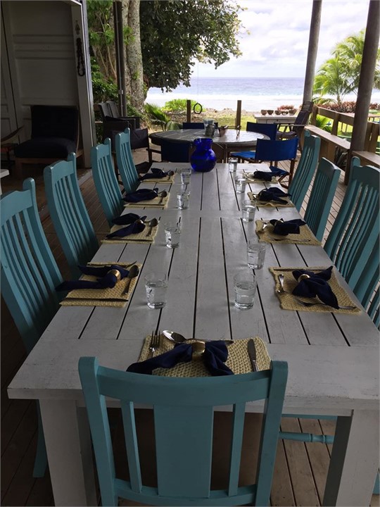 Al fresco dining always an option, looking north