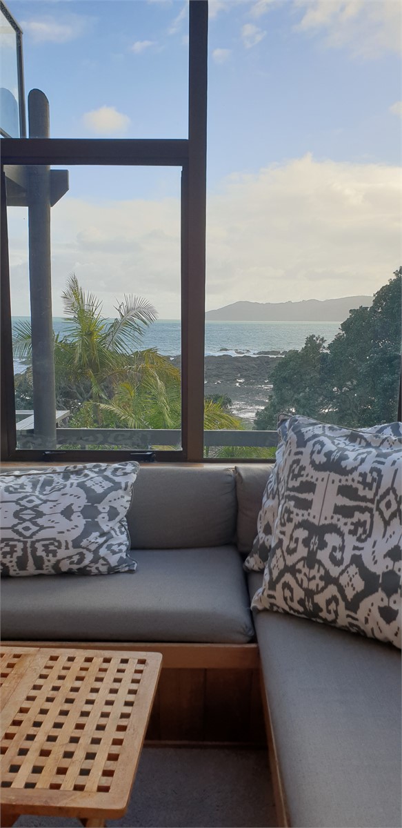 Conservatory overlooking seashore