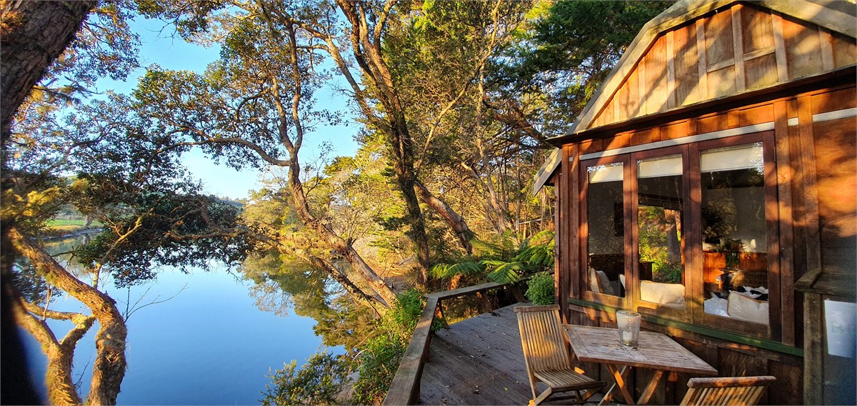 Magic Cottage, perched on the river