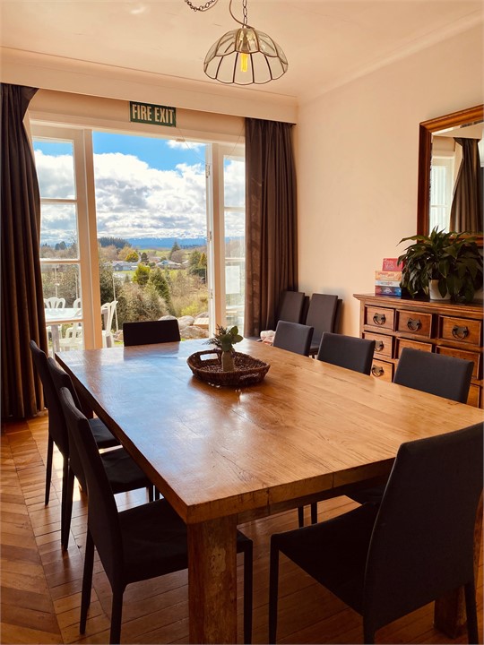 Mountain view from dining table