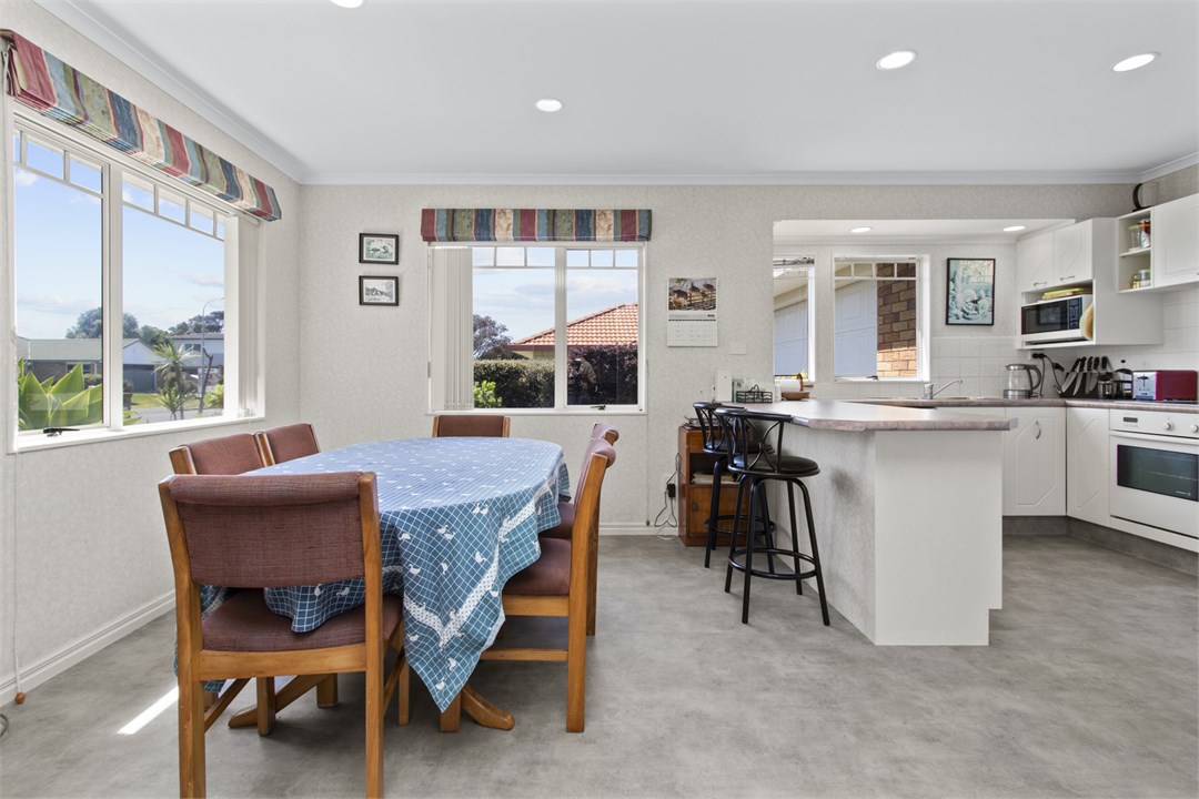 Dining room and kitchen