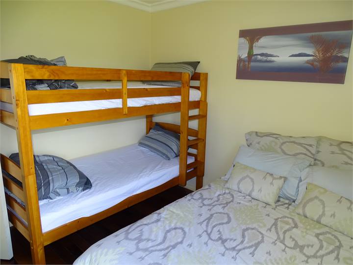 Bedroom two - double bed and bunks