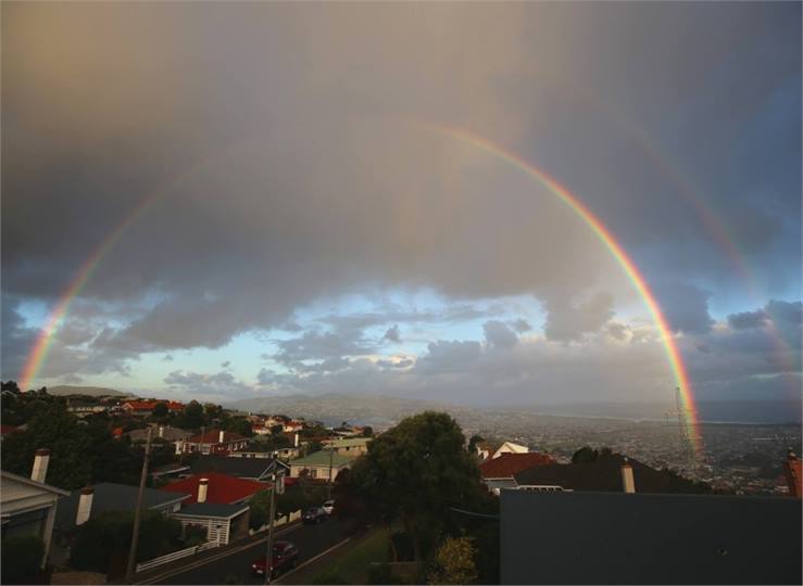 Rainbow from the living room