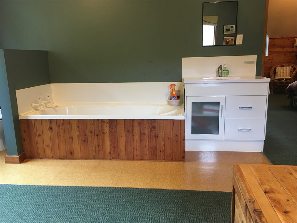 Bath & vanity in Master bedroom. Toilet is to left