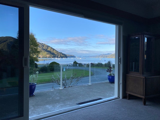 The view from the lounge / doors open