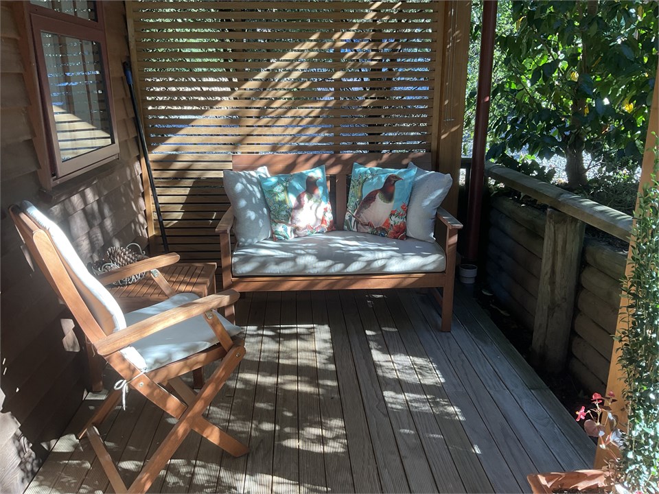 Sitting area under the verandah