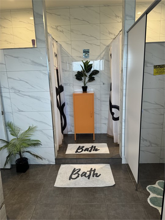 Double Showers and Toilets