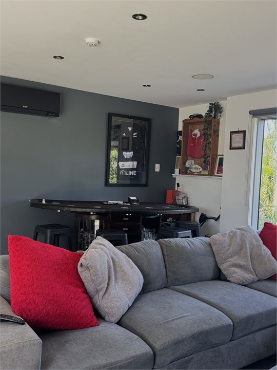 Blackjack table (in man cave)