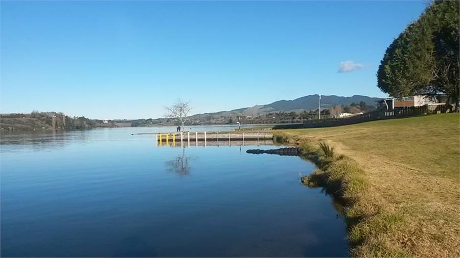 View from Karapiro waterski club