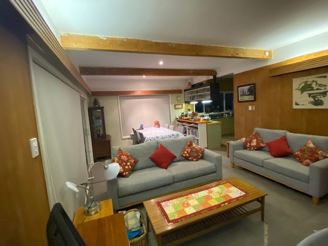 Open plan lounge, dining and looking through to ki