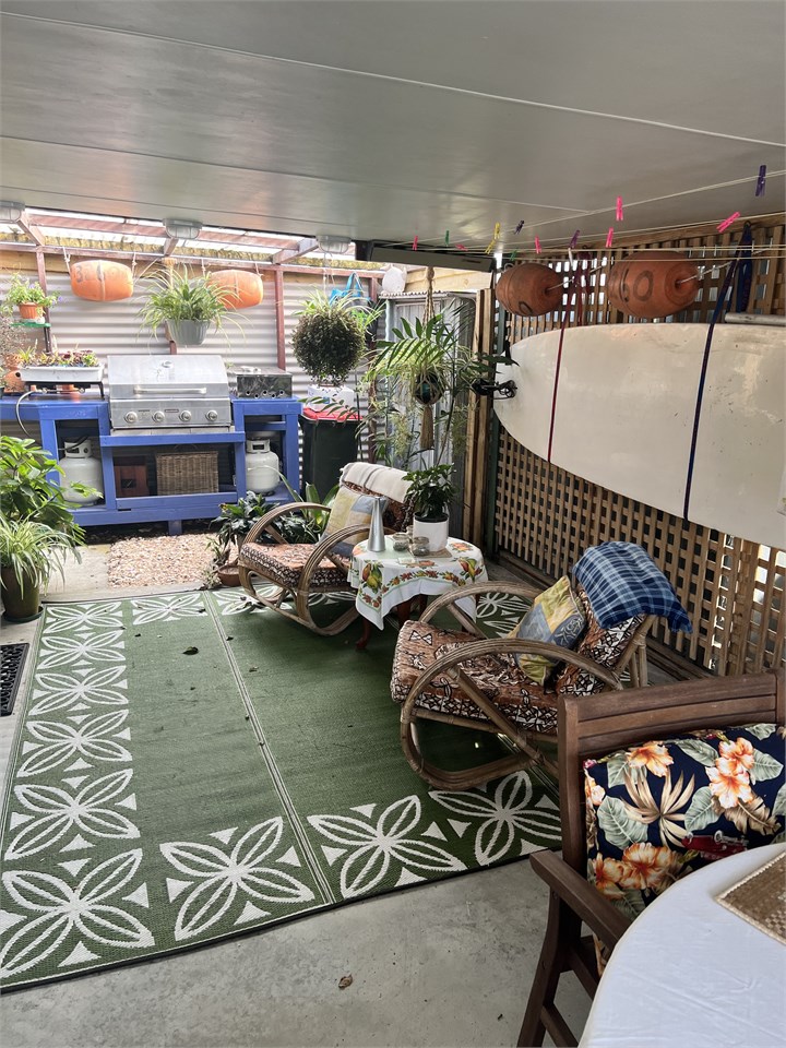 The undercover BBQ area.