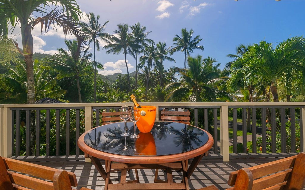 Champagne views from the balcony