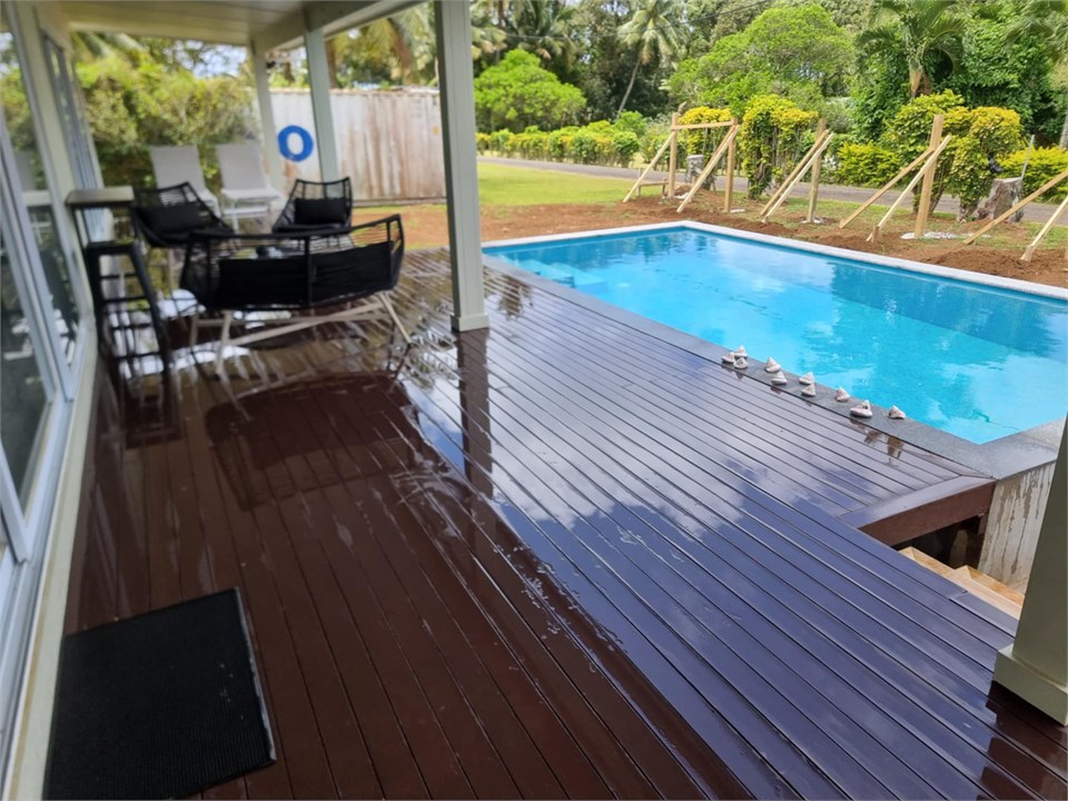 pool and decking