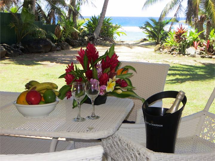 Champagne on the veranda